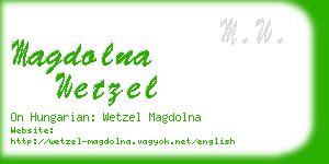 magdolna wetzel business card